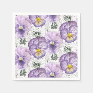 Pansy pattern napkins