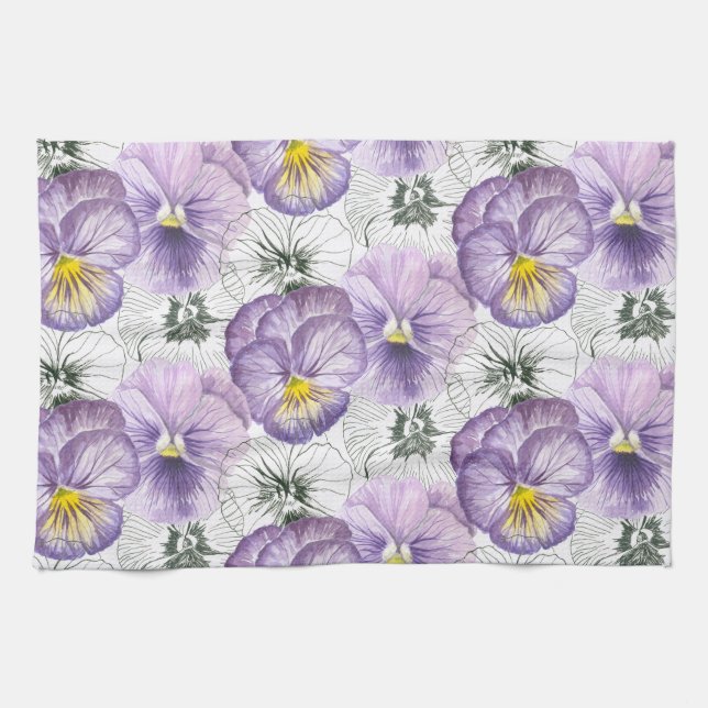 Pansy pattern towel (Horizontal)