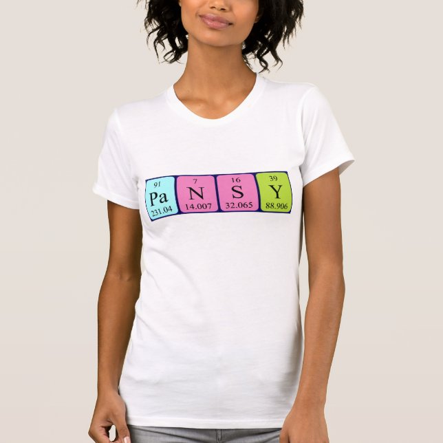 Pansy periodic table name shirt (Front)
