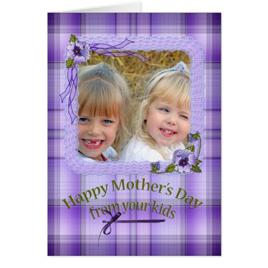 Pansy Photo Card for mom (Front)