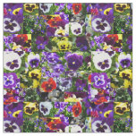 Pansy Photo Collage, Fabric