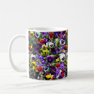 Pansy Photo Collage: Kaleidoscope of Floral Beauty Coffee Mug