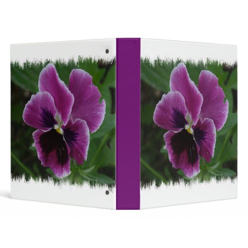 Pansy Pictures Binder