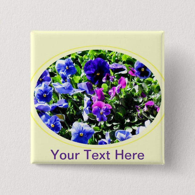 Pansy Pinback Button (Front)