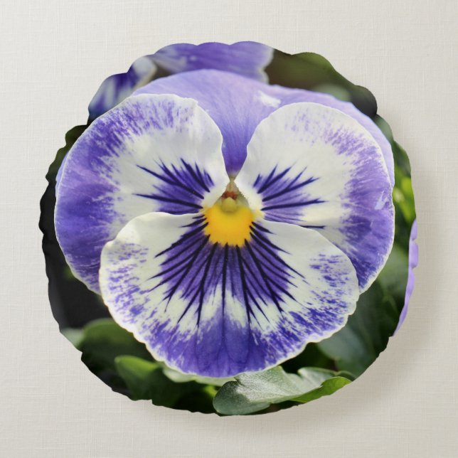 Pansy Round Pillow (Front)