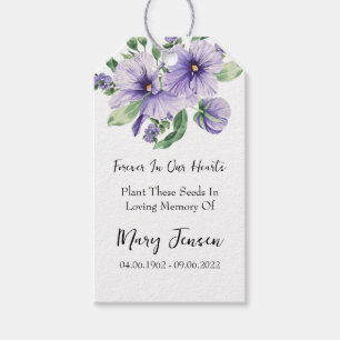 Pansy Seed Packet Memorial Funeral Gift Tags