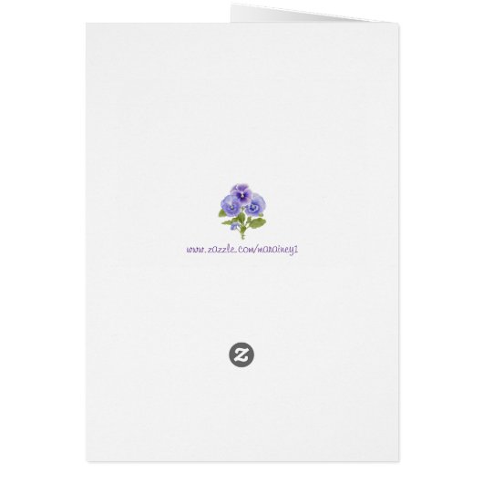Pansy Seeds - Blank Card (Back)