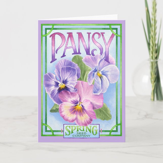 Pansy Seeds - Blank Card (Front)