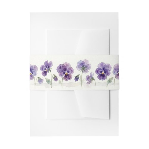 Pansy Silhouette Study Wedding Belly Band