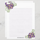Pansy Stationery (Front/Back)