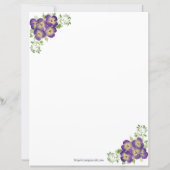 Pansy Stationery (Back)