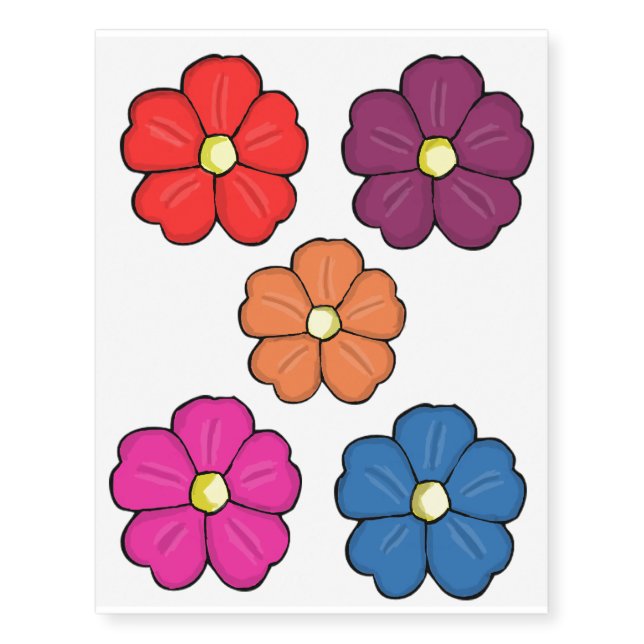 Pansy temporary tattoos (Front)