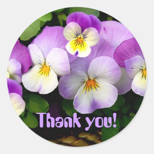 PANSY  Thank You Stickers