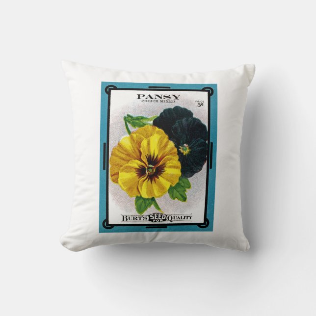 Pansy Throw Pillow (Front)