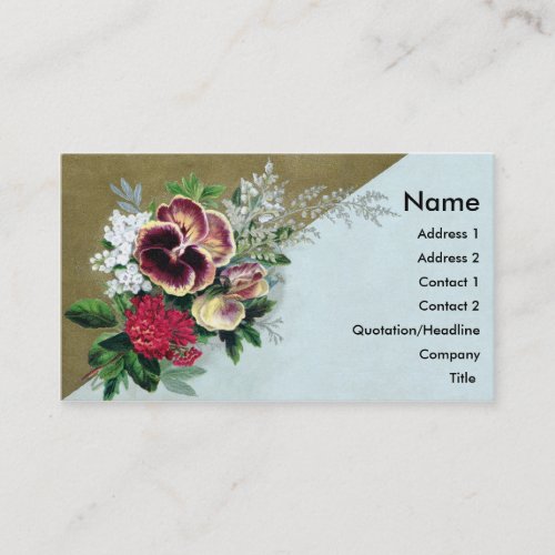 Pansy Tussie Mussie Business Card