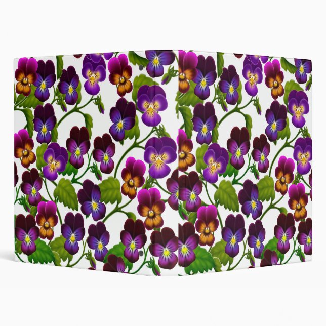 Pansy & Viola Flowers Avery Binder (Background)