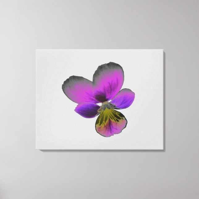 Pansy Wild Dark Purple Canvas Print (Front)