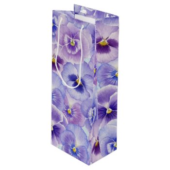 Pansy Wine Gift Bag by marainey1 at Zazzle