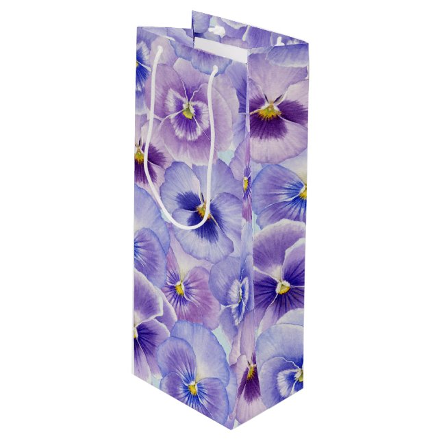 Pansy Wine Gift Bag (Front Angled)