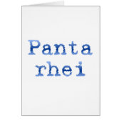 Panta rhei "Everything flows" (Front)