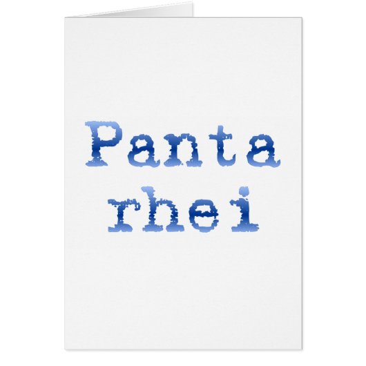 Panta rhei "Everything flows" Cards (Front)