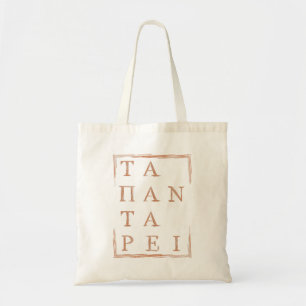 "Panta Rhei" Everything Flows Heraclitus Quote Tot Tote Bag