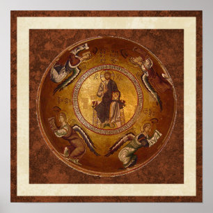 Pantakrator Christian Icon of Jesus Christ Poster