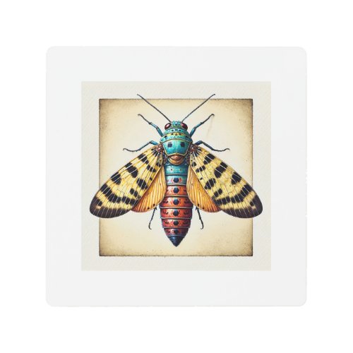 Pantala Insect 150624IREF108 _ Watercolor Metal Print