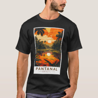 Pantanal Brazil Sunset Travel Art Vintage T-Shirt