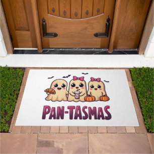 Pantasmas Funny Ghost Groovy Retro Halloween Doormat