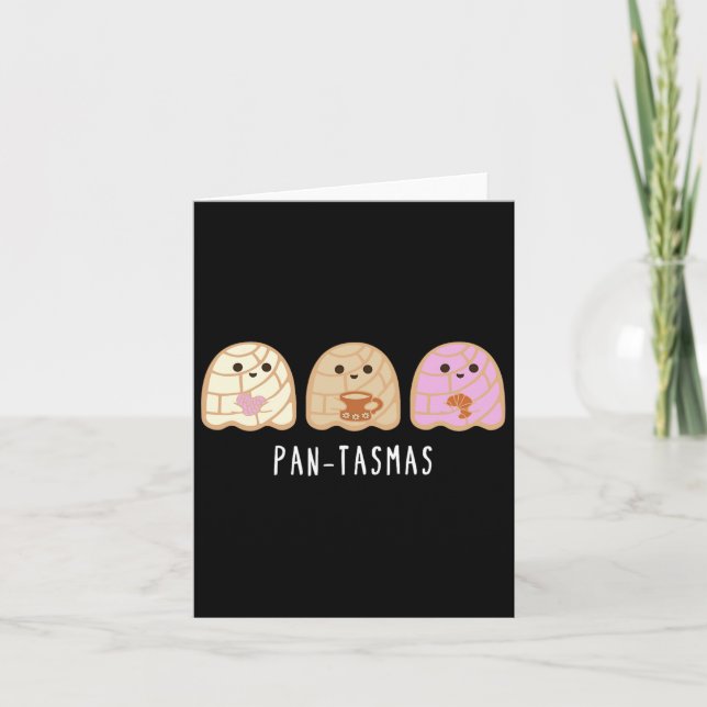 Pantasmas Ghost Funny Spooky Conchas Mexican Ghost Card (Front)