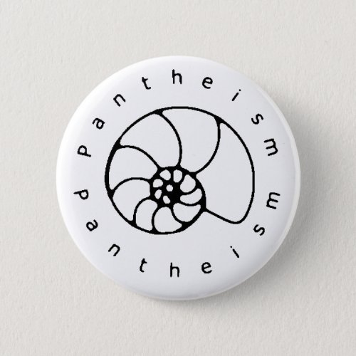 Pantheism black and white button