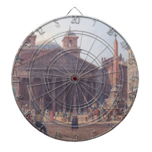 Pantheon and Piazza della Rotonda in Rome, Italy Dart Board