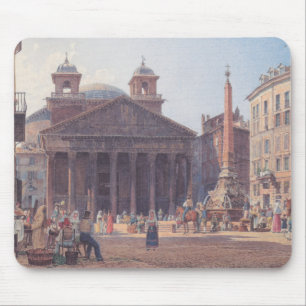 Pantheon and Piazza della Rotonda in Rome, Italy Mouse Pad