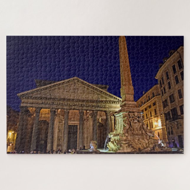 Pantheon by Night - Rome, Italy - 20x30 - 1014 pcs Jigsaw Puzzle (Horizontal)