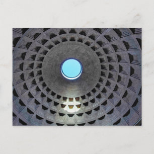Pantheon dome indoors - Rome, Italy Postcard