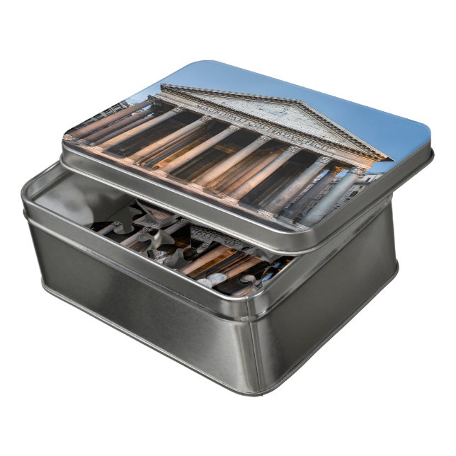 Pantheon holy temple at dawn - Rome, Italy Jigsaw Puzzle (Lid Open)