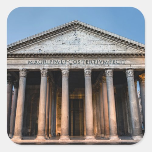 Pantheon holy temple at dawn _ Rome Italy Square Sticker