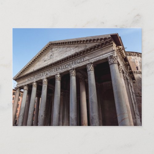 Pantheon holy temple in Rome _ Italy Europe Postcard
