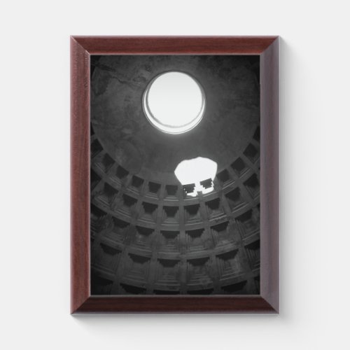 Pantheon Light Skull Rome Italy Black and White Award Plaque