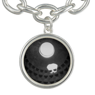 Pantheon Light Skull Rome Italy Black and White Bracelet