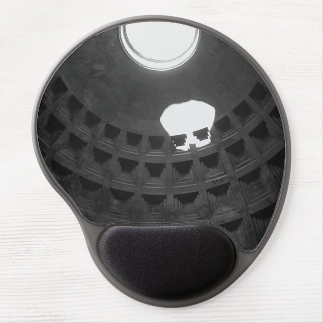 Pantheon Light Skull Rome Italy Black and White Gel Mouse Pad (Front)
