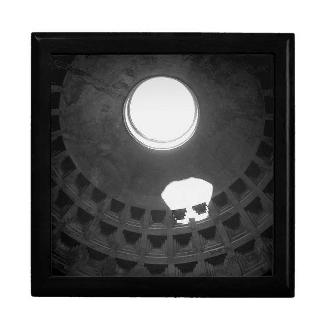 Pantheon Light Skull Rome Italy Black and White Gift Box (Front)