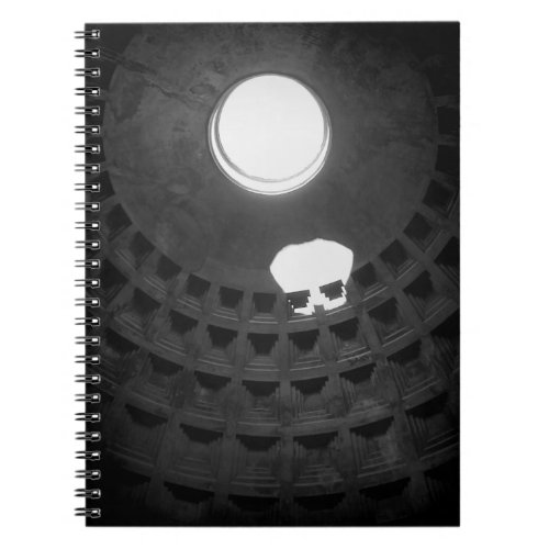 Pantheon Light Skull Rome Italy Black and White Notebook