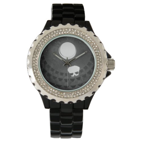 Pantheon Light Skull Rome Italy Black and White Watch