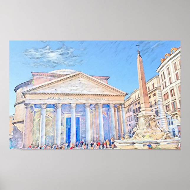 Pantheon Rome Italy Poster (Front)