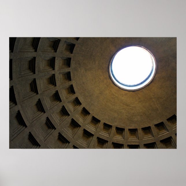 Pantheon Roof in Rome, Italy Poster (Front)