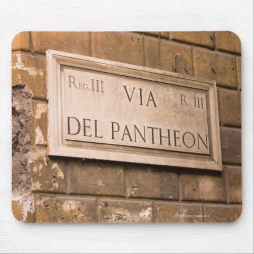 Pantheon sign Rome Italy 2 Mouse Pad
