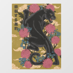 Panther Among the Flowers Wall Decal