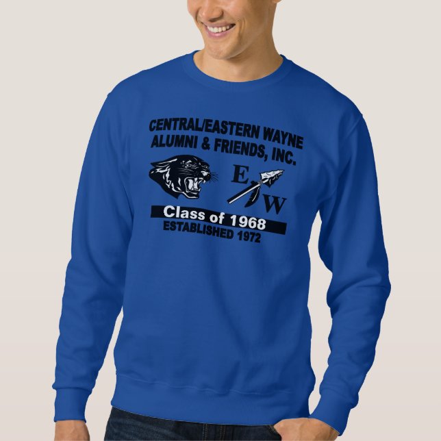 Panther and EW Royal Blue Sweatshirt (Front)